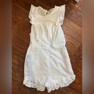 White eyelet romper